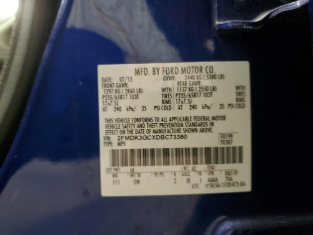 VIN 2FMDK3GCXDBC73380 2013 FORD EDGE no.13