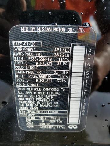 2020 INFINITI QX50 PURE - 3PCAJ5M11LF113589