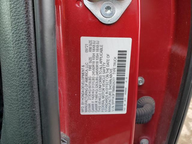 2021 HONDA RIDGELINE - 5FPYK3F78MB025777
