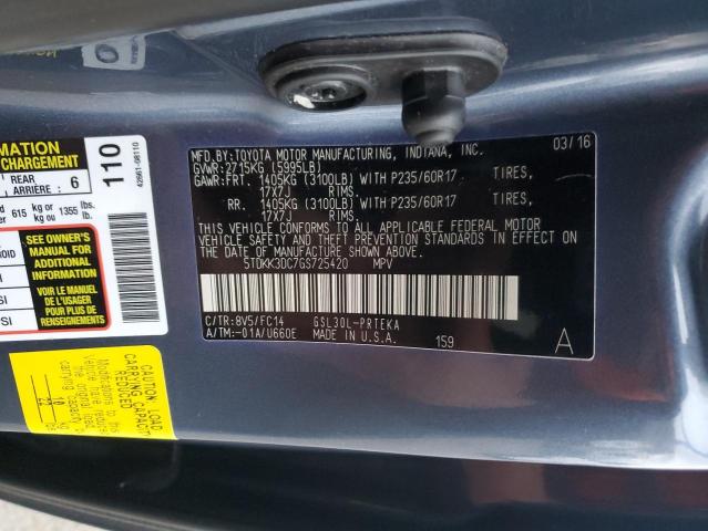 2016 TOYOTA SIENNA LE - 5TDKK3DC7GS725420