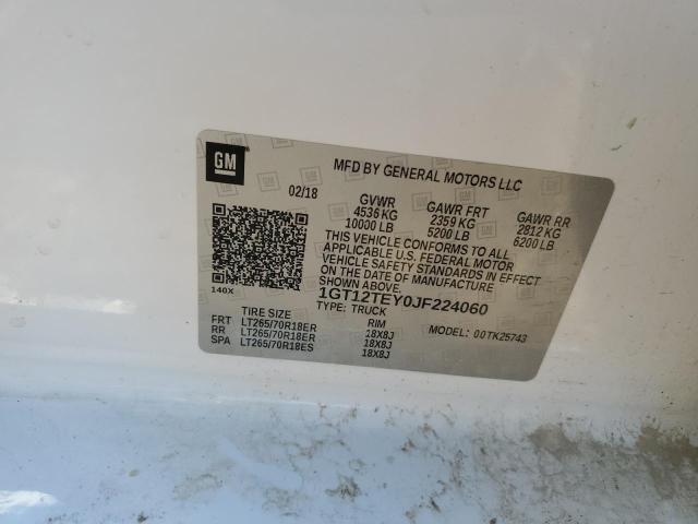 2018 GMC SIERRA K25 - 1GT12TEY0JF224060