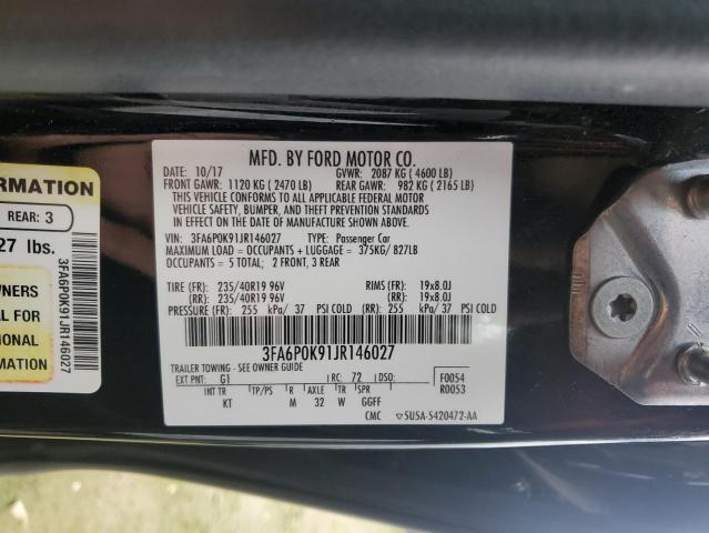 2018 FORD FUSION TIT 3FA6P0K91JR146027