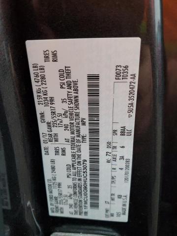 2017 FORD ESCAPE SE - 1FMCU0G90HUC53079