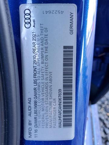 2017 AUDI S6 PRESTIG WAUHFAFC4HN067639