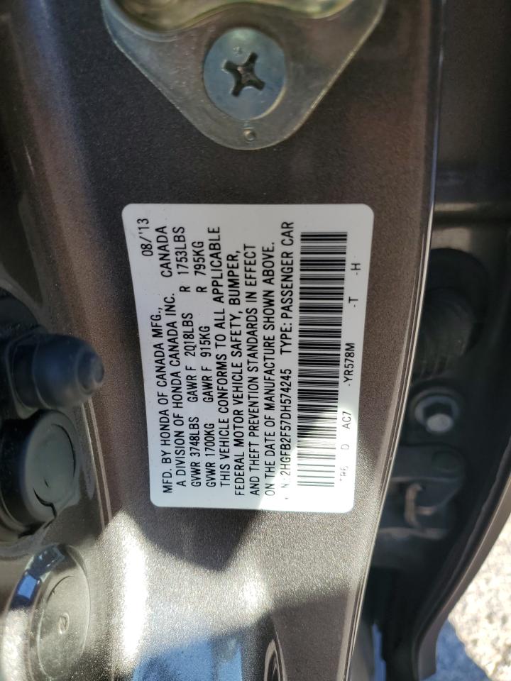 Lot #3034270161 2013 HONDA CIVIC LX