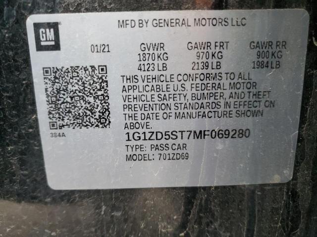 VIN 1G1ZD5ST7MF069280 2021 CHEVROLET MALIBU no.13