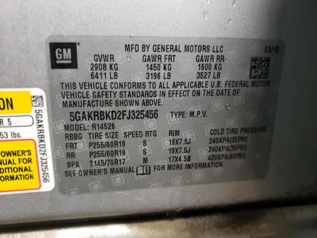 2015 BUICK ENCLAVE - 5GAKRBKD2FJ325456