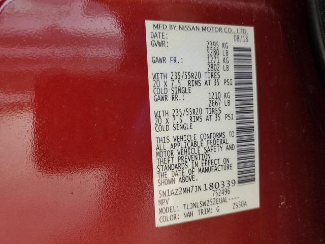 2018 NISSAN MURANO S - 5N1AZ2MH7JN180339
