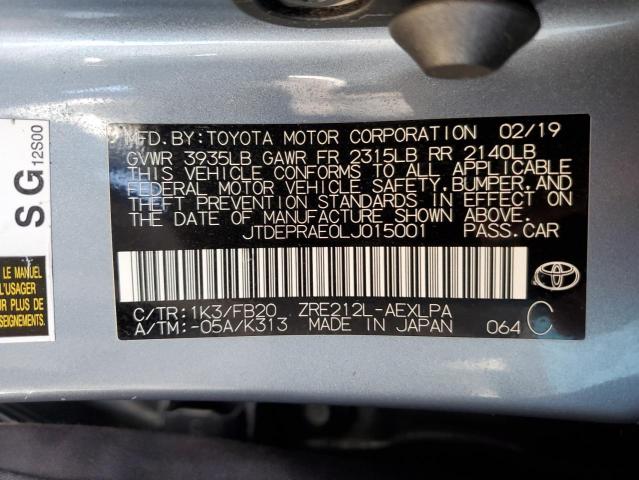 2020 TOYOTA COROLLA LE - JTDEPRAE0LJ015001