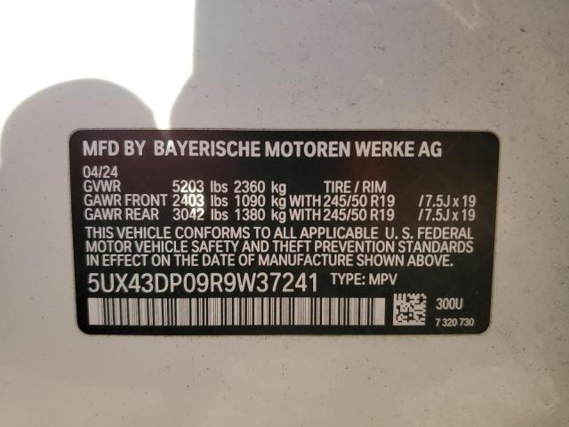 VIN 5UX43DP09R9W37241 2024 BMW X3 no.13