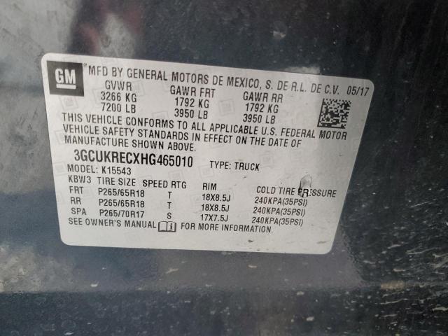 2017 CHEVROLET SILVERADO - 3GCUKRECXHG465010