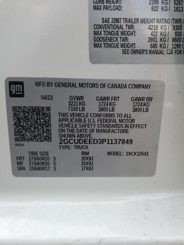 2023 CHEVROLET SILVERADO - 2GCUDEED3P1137849