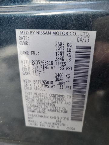 VIN 5N1AR2MM2DC669776 2013 NISSAN PATHFINDER no.13