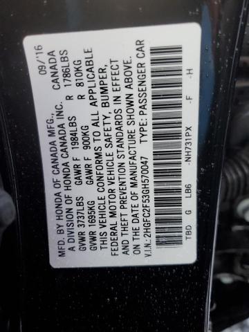 2016 HONDA CIVIC LX - 2HGFC2F53GH570047