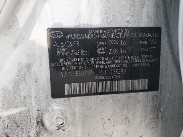 2018 HYUNDAI ELANTRA SE - 5NPD74LF5JH393289