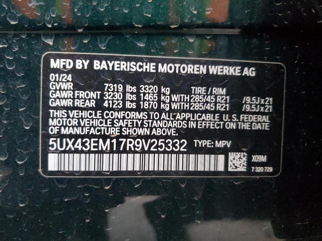 VIN 5UX43EM17R9V25332 2024 BMW X7 no.13