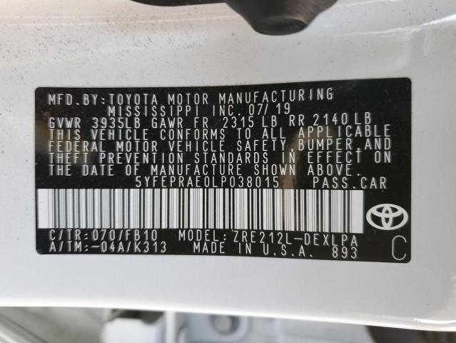 2020 TOYOTA COROLLA LE - 5YFEPRAE0LP038015
