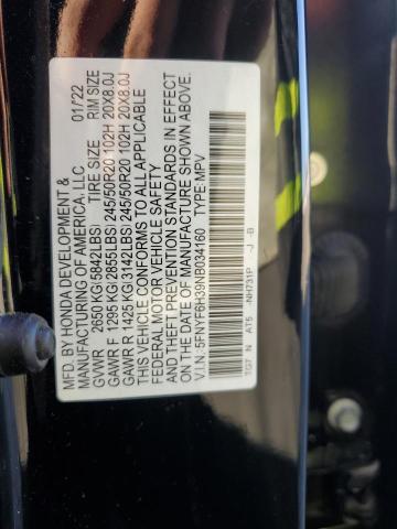 2022 HONDA PILOT SPOR - 5FNYF6H39NB034160