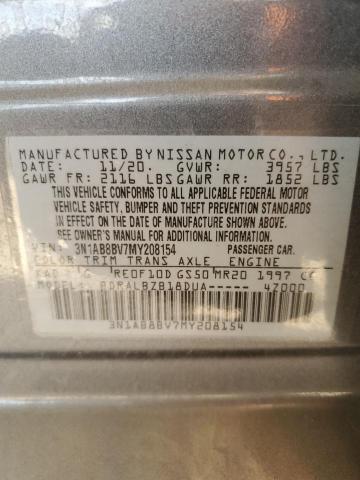3N1AB8BV7MY208154 2021 NISSAN SENTRA