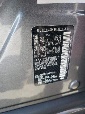 JN8AZ2BF0M9720816 Infiniti Qx80 Senso Sensory 2021