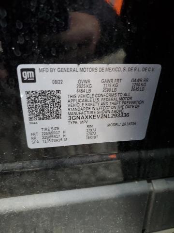 2022 CHEVROLET EQUINOX LT - 3GNAXKEV2NL293336