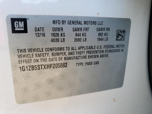 2017 CHEVROLET MALIBU LS - 1G1ZB5STXHF205882