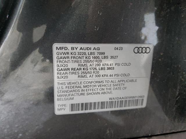 2024 AUDI Q8 E-TRON WA1DAAGE5RB012663