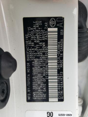 2016 TOYOTA COROLLA L - 2T1BURHE1GC582692