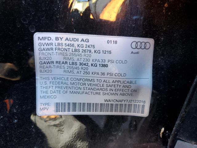 2018 AUDI Q5 PRESTIG WA1CNAFY7J2122016