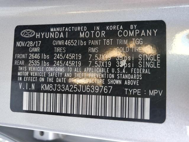 VIN KM8J33A25JU639767 2018 HYUNDAI TUCSON no.13