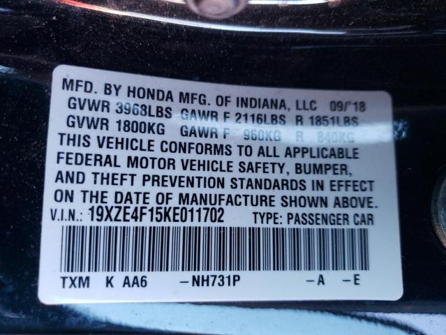 2019 HONDA INSIGHT LX 19XZE4F15KE011702
