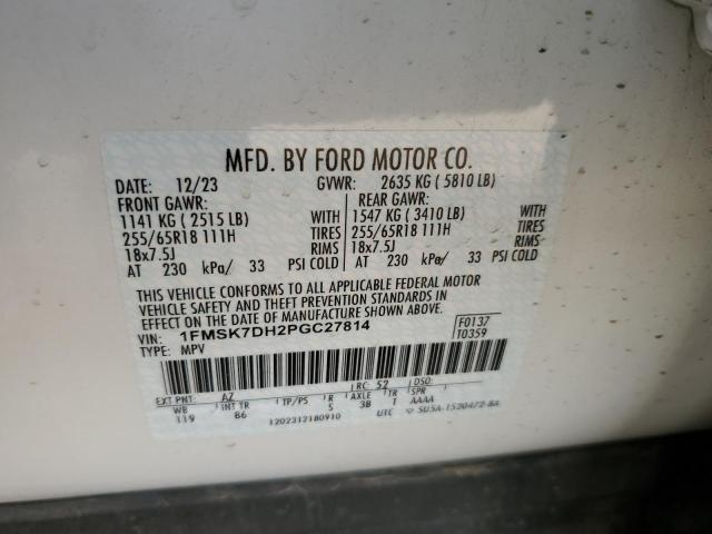 2023 FORD EXPLORER X - 1FMSK7DH2PGC27814