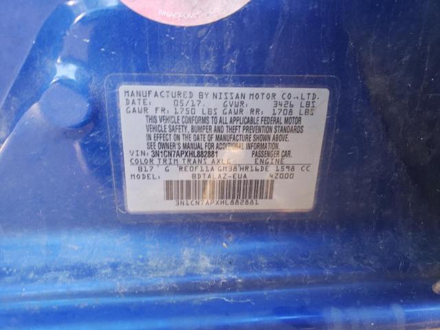 2017 NISSAN VERSA S - 3N1CN7APXHL882881