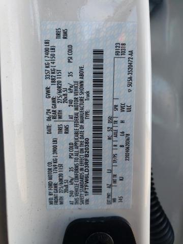 2024 FORD F150 KING 1FTFW6LD3RFB20380