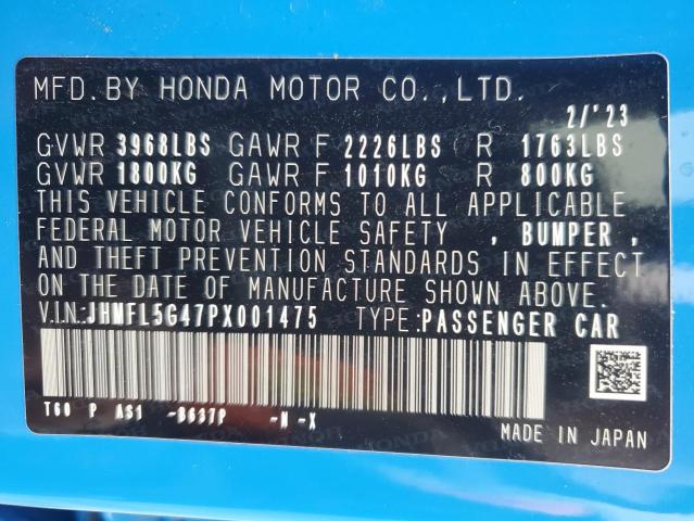 2023 HONDA CIVIC TYPE - JHMFL5G47PX001475