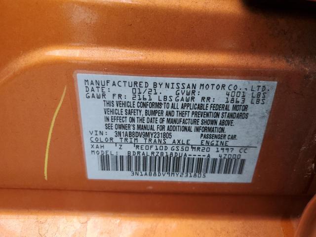 2021 NISSAN SENTRA SR - 3N1AB8DV9MY231805