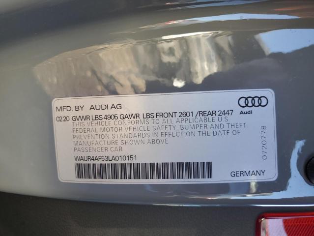 2020 AUDI S5 PRESTIG WAUR4AF53LA010151