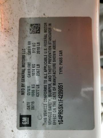 2015 BUICK VERANO CON 1G4PR5SK1F4209051