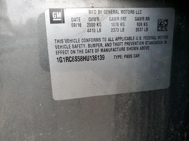 2017 CHEVROLET VOLT LT - 1G1RC6S58HU136139