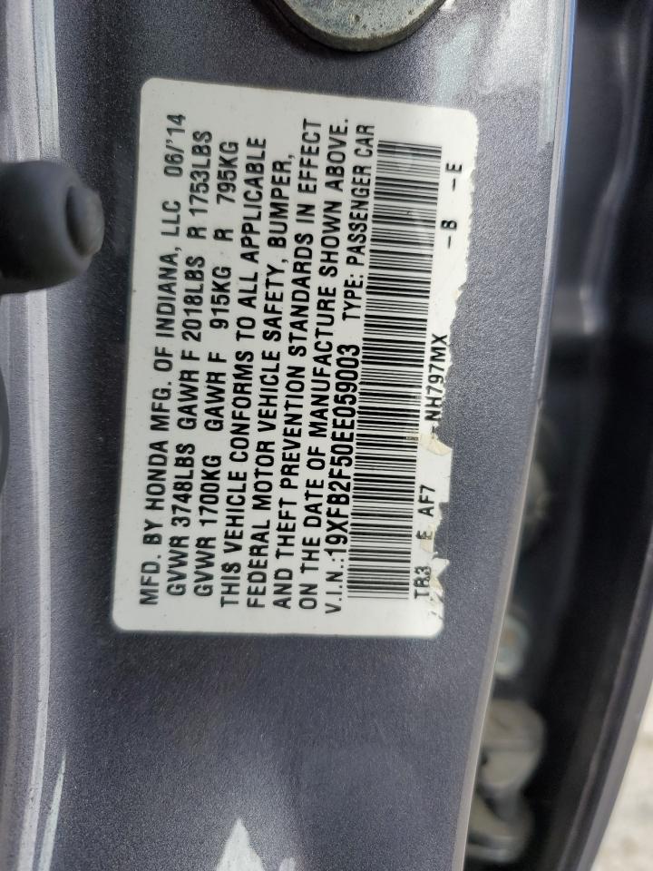 Lot #3046678254 2014 HONDA CIVIC LX