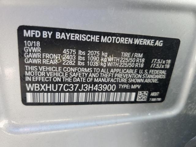 2018 BMW X1 SDRIVE2 - WBXHU7C37J3H43900