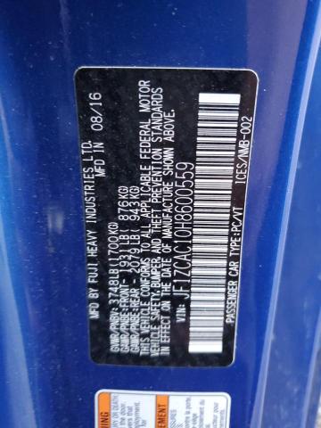 2017 SUBARU BRZ 2.0 LI - JF1ZCAC10H8600559