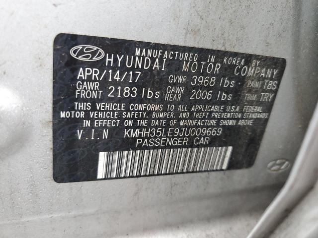 VIN KMHH35LE9JU009669 2018 HYUNDAI ELANTRA no.12