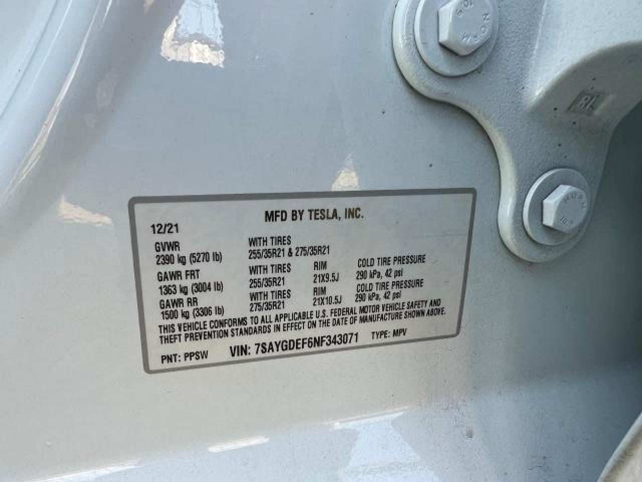 Lot #3024267862 2022 TESLA MODEL Y