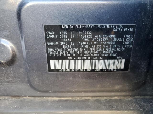 2015 SUBARU OUTBACK 2. - 4S4BSBNCXF3346304