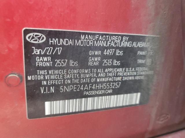 VIN 5NPE24AF4HH553257 2017 HYUNDAI SONATA no.12