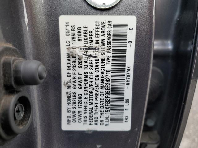 VIN 19XFB2F95EE242710 2014 HONDA CIVIC no.12