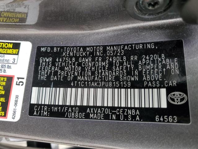 2023 TOYOTA CAMRY LE - 4T1C11AK3PU815159