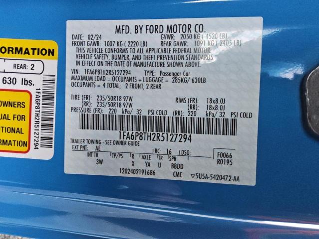 VIN 1FA6P8TH2R5127294 2024 FORD ALL MODELS no.13