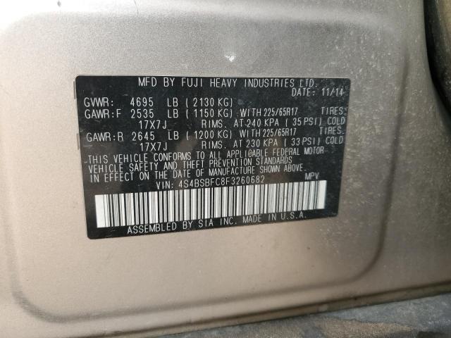 2015 SUBARU OUTBACK 2. - 4S4BSBFC8F3260682